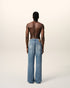 AMI PARIS Blue Cotton Large Fit Jeans Mens Apparel